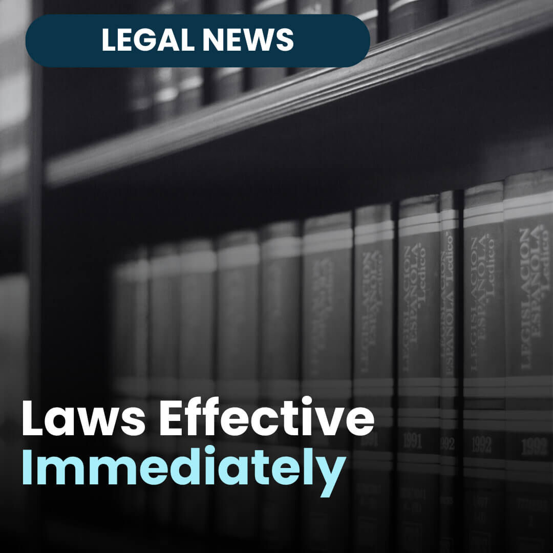Laws Effective - Website